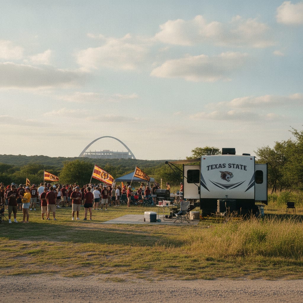 RV rental for Texas State University Bobcat Football Season near San Marcos
