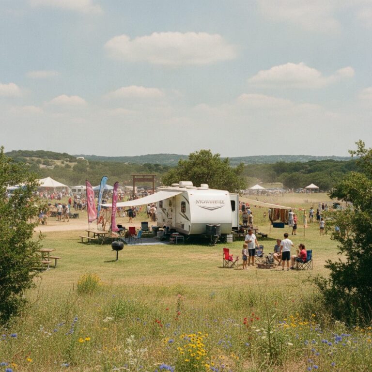 RV rental for Wimberley Market Days near San Marcos TX