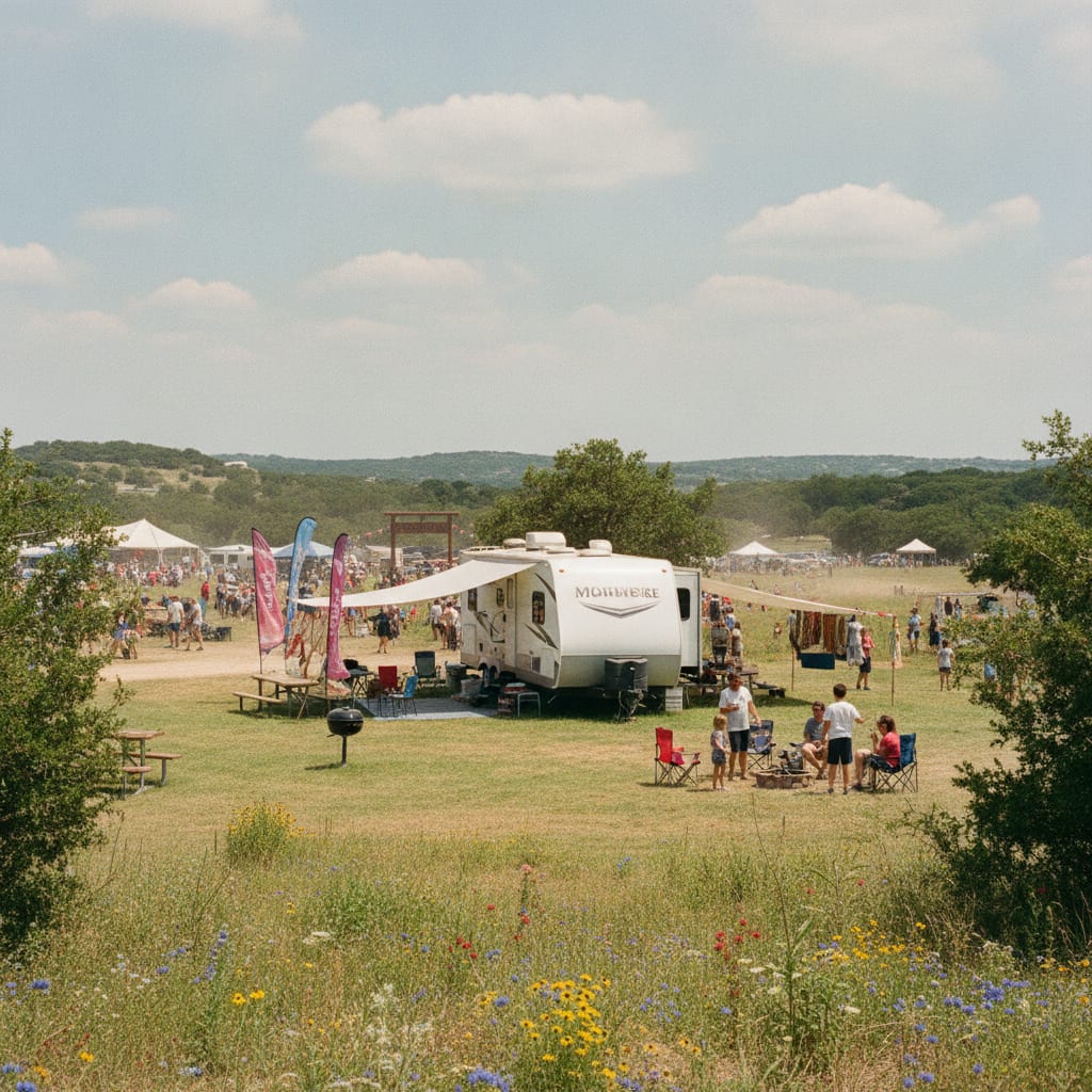 RV rental for Wimberley Market Days near San Marcos